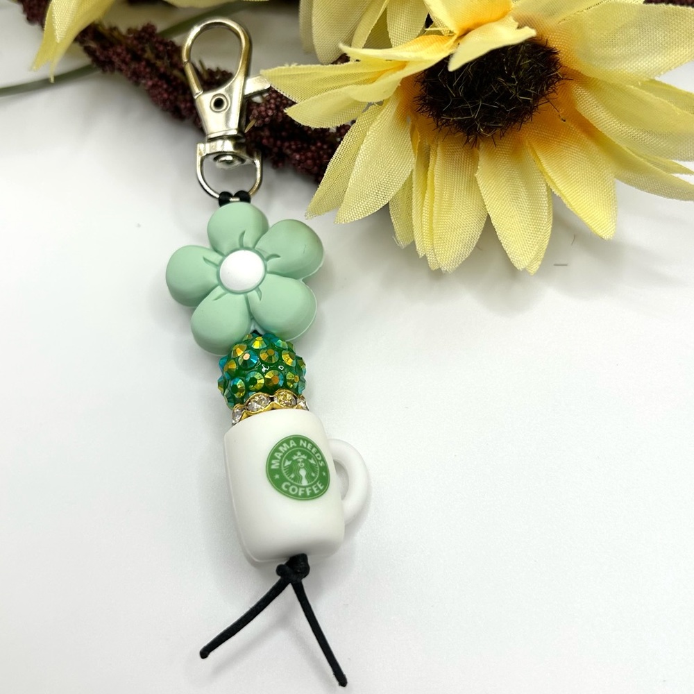 Mom needs coffee keychain